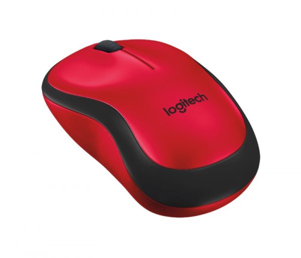 Logitech M221 Silent Wireless Mouse สีแดง ประกันศูนย์ 1ปี ของแท้ เสียงคลิกเบา
