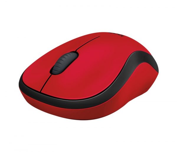Logitech M221 Silent Wireless Mouse สีแดง ประกันศูนย์ 1ปี ของแท้ เสียงคลิกเบา