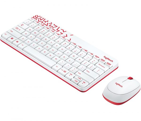 Logitech Wireless Keyboard and Mouse รุ่น MK240 Nano สีขาว แป้นภาษาไทย/อังกฤษ ของแท้ ประกันศูนย์ 3ปี เมาส์และคีย์บอร์ด ไร้สาย