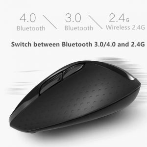 Rapoo M500 Multi-mode Silent Wireless Mouse Bluetooth สีดำ ประกันศูนย์ 2ปี ของแท้ เสียงคลิกเบา (Black)