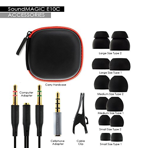 Soundmagic E10C หูฟัง In-Ear Noise Isolating with Microphone Hi-Fi Award มีไมค์ควบคุมเสียง สีทอง ของแท้ ประกันศูนย์ 1ปี (Gold)