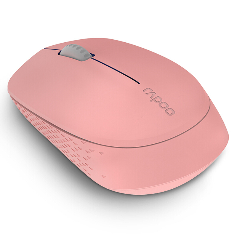 Rapoo M100 Silent Multi-mode Wireless Mouse สีชมพู ประกันศูนย์ 2ปี ของแท้ เสียงคลิกเบา (Pink)