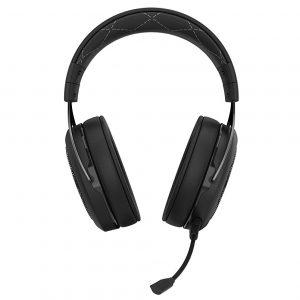 Corsair HS70 Wireless 7.1 Virtual Surround Gaming Headset สีดำ ประกันศูนย์ 2ปี ของแท้ หูฟังสำหรับเล่นเกม (Black)
