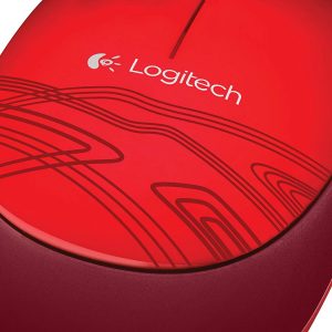 Logitech M105 Corded Mouse สีแดง ประกันศูนย์ 3ปี ของแท้ (Red)
