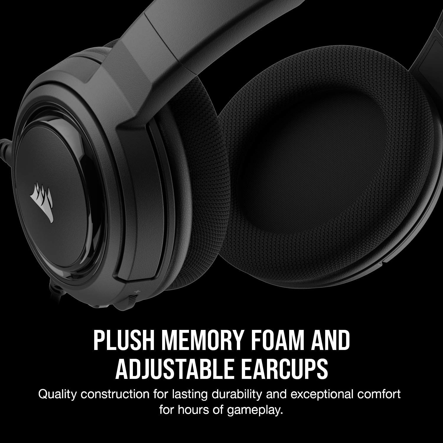 Corsair HS35 Stereo Gaming Headset สีดำ ประกันศูนย์ 2ปี ของแท้ หูฟังสำหรับเล่นเกม (Black)