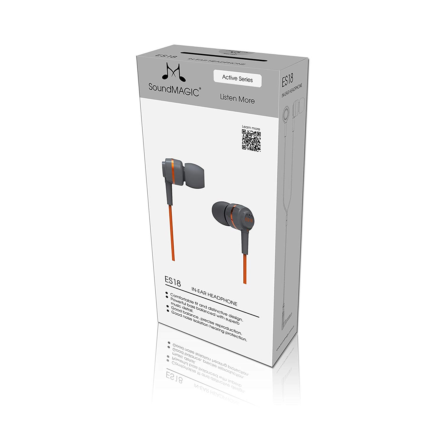 Soundmagic ES18 หูฟัง In-Ear Noise Isolating สีส้ม ของแท้ ประกันศูนย์ 1ปี (Orange)