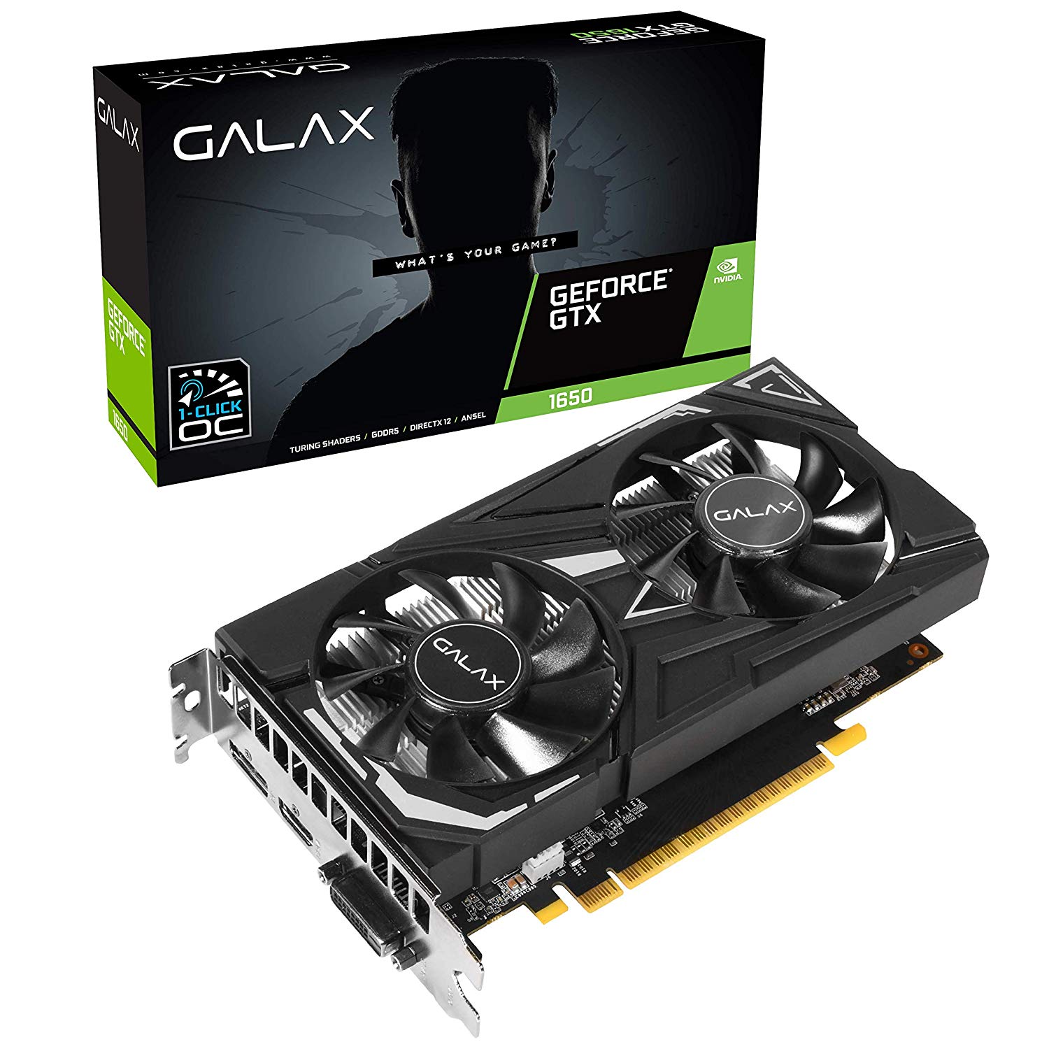 GALAX GeForce GTX 1650 EX (1-Click OC) 4GB GDDR5 128-bit ของแท้ ประกันศูนย์ 3ปี