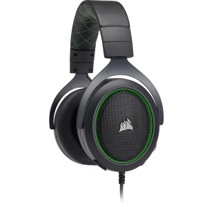 Corsair HS50 Pro Stereo Gaming Headset สีเขียว ประกันศูนย์ 2ปี ของแท้ หูฟังสำหรับเล่นเกม (Green)