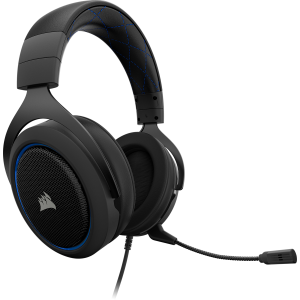 Corsair HS50 Pro Stereo Gaming Headset สีฟ้า ประกันศูนย์ 2ปี ของแท้ หูฟังสำหรับเล่นเกม (Blue)