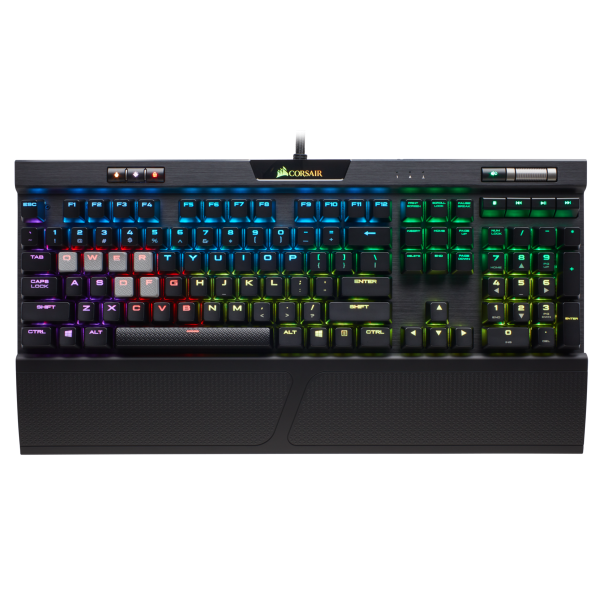 Corsair K70 RGB MK.2 Cherry MX Blue Mechanical Gaming Keyboard TH/EN แป้นภาษาไทย/อังกฤษ ของแท้ ประกันศูนย์ 2ปี คีย์บอร์ด เกมส์