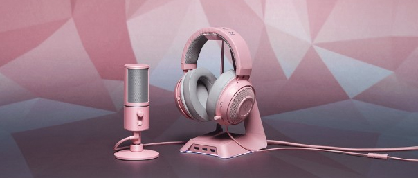 Razer Gaming Broadcaster Microphone Seiren X Quartz Pink ของแท้ สีชมพู ประกันศูนย์ 1ปี ไมโครโฟน