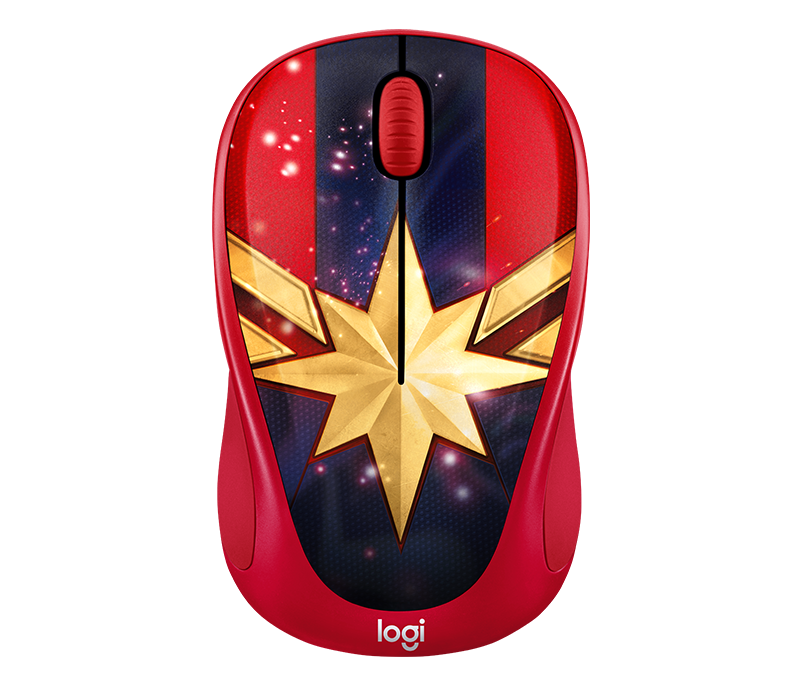 Logitech M238 Marvel Collection Wireless Mouse Captain Marvel ลายกัปตันมาร์เวล ลิขสิทธิ์แท้ ประกันศูนย์ 1ปี ของแท้