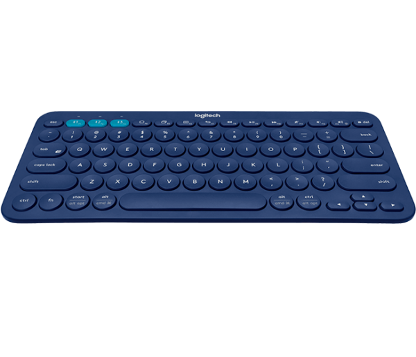 Logitech K380 Multi-Device Bluetooth Keyboard ของแท้ ประกันศูนย์ 1ปี คีย์บอร์ด ไร้สาย แถมฟรี! สติกเกอร์ภาษาไทย (Blue)