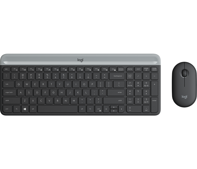 Logitech Wireless Keyboard and Mouse รุ่น MK470 Slim สีดำ แป้นภาษาไทย/อังกฤษ ของแท้ ประกันศูนย์ 1ปี เมาส์และคีย์บอร์ด ไร้สาย (Black)