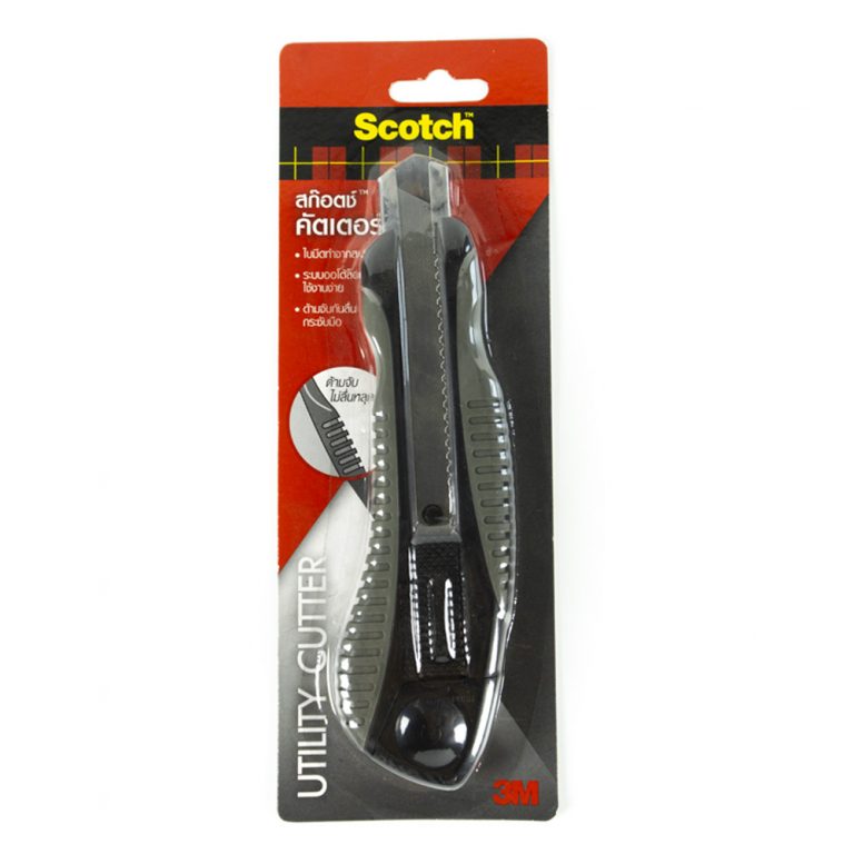 Scoth Cutter 3M Scotch Cutter-45L Utility Cutter (18 mm x 110 mm) มีดคัตเตอร์ 45L ดำ ...